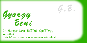 gyorgy beni business card